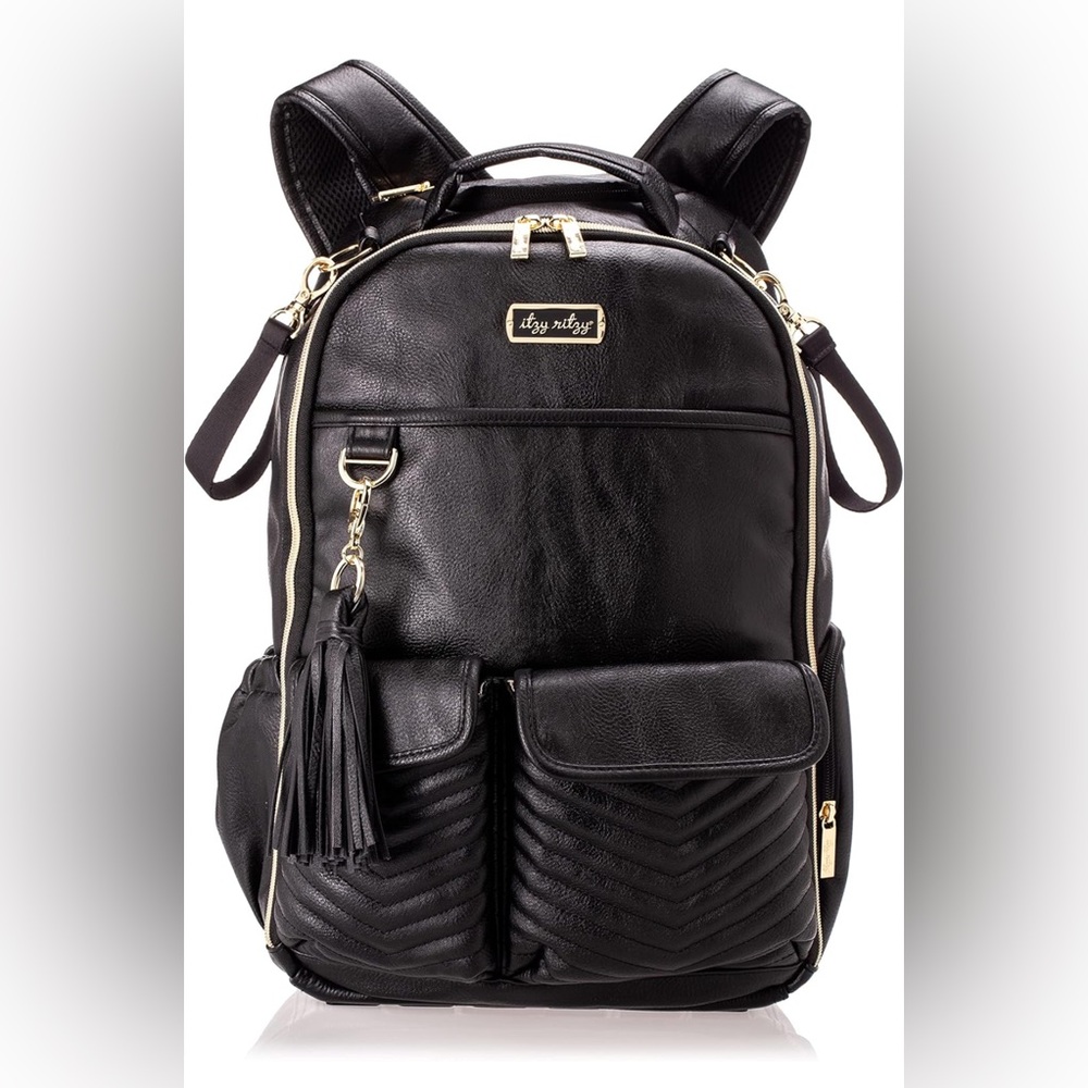 Itzy Ritzy Diaper Bag Backpack Large Boss Baby Diaper Bag with Gold Hardware